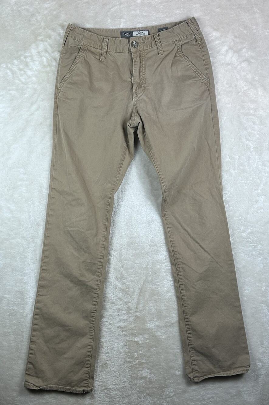 BKE Jake Khaki Chino Pants Mens 30x32 Straight Leg Tan EcoCoolmax Stretch